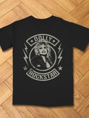 Dolly Parton Rockstar Graphic Tee Acid Wash Style